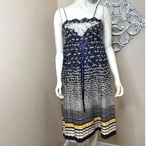 Vintage Sundress Size 9 Stripes Pleated Ditsy Floral‎ Polka Dot Spaghetti Straps